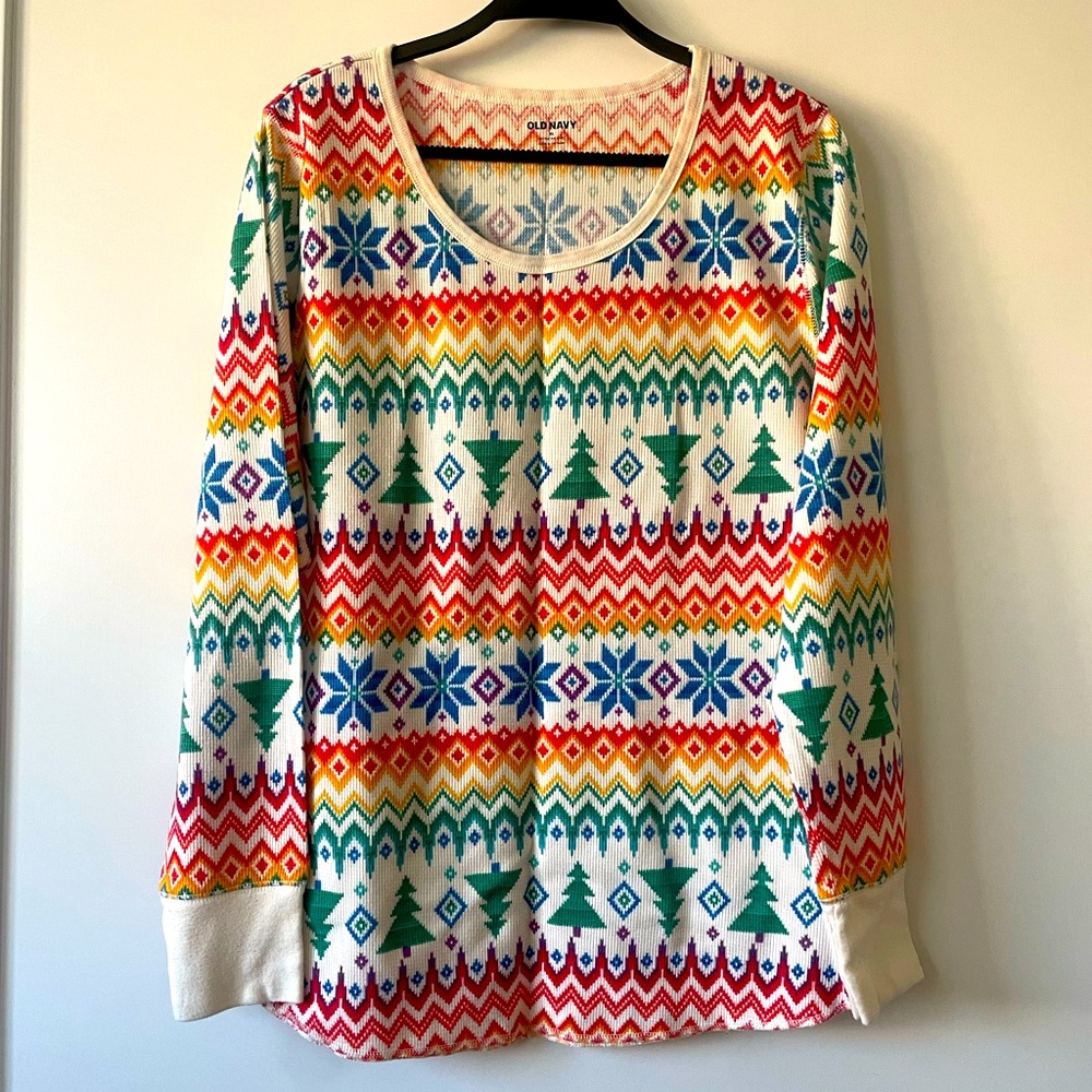 Old navy pajama set holiday size XL